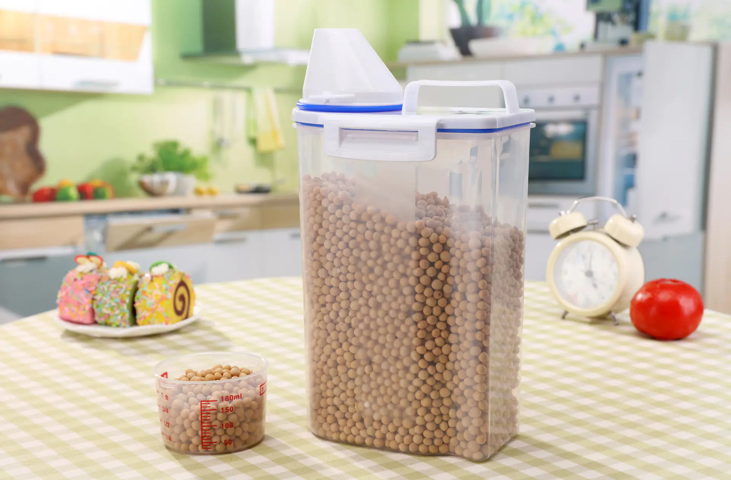 Grain Storage Container with Cup