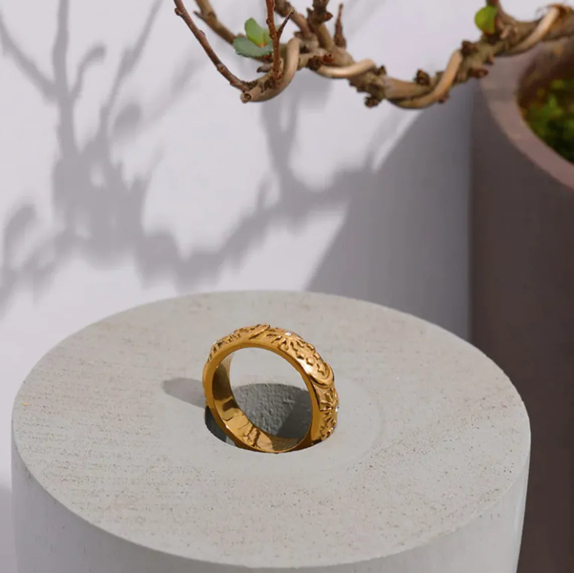Star, Moon, and Sun Ring