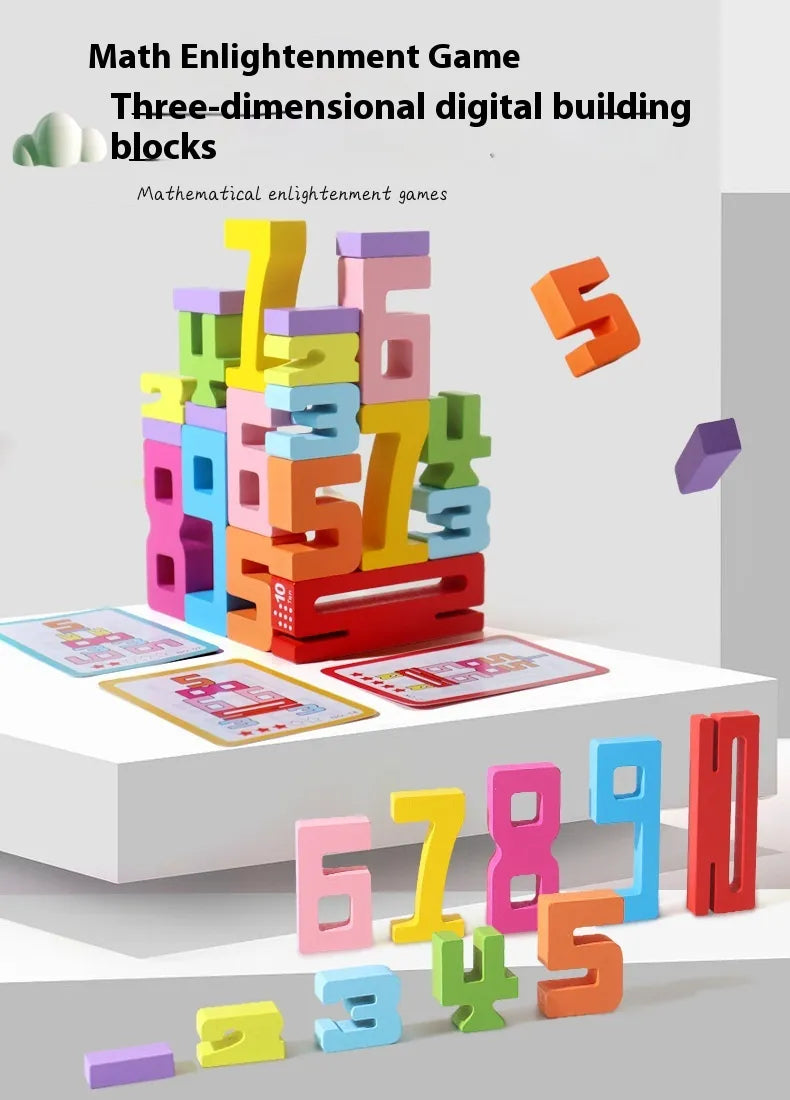 Wooden Number Blocks Set