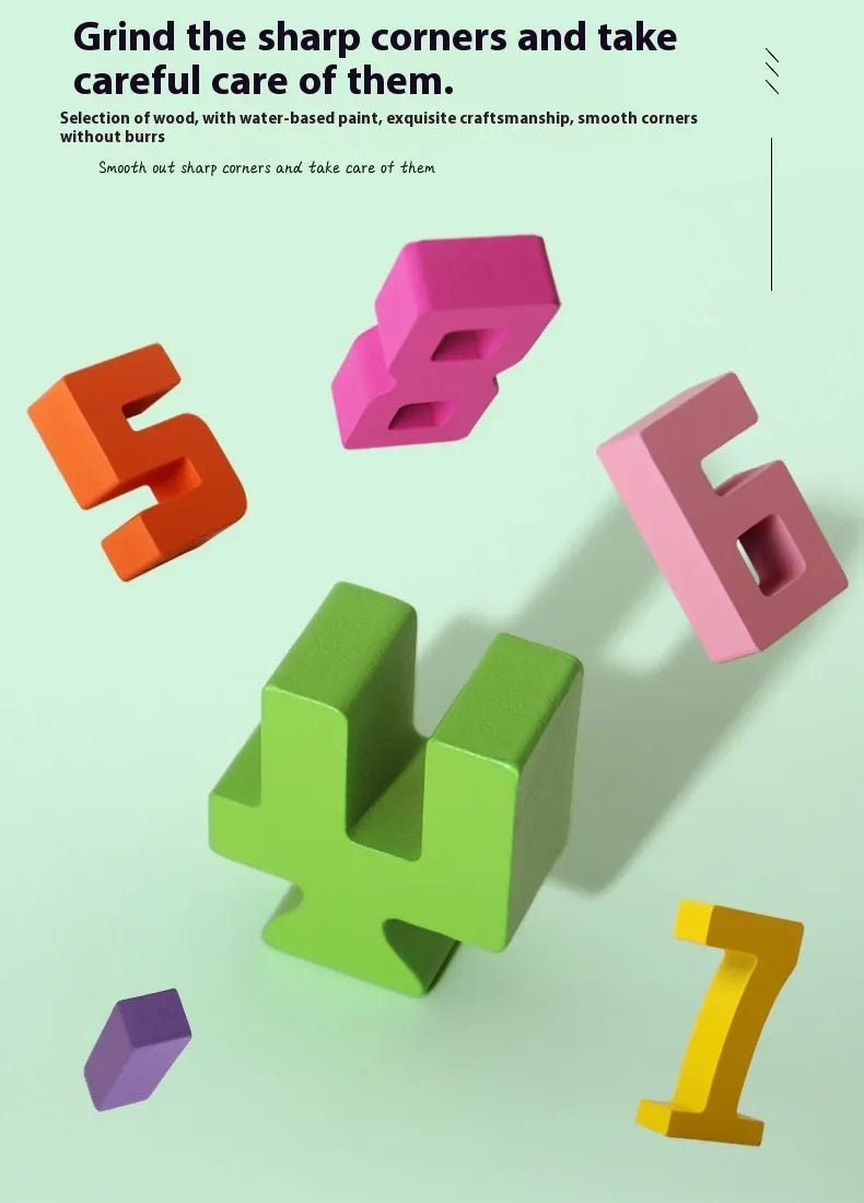 Wooden Number Blocks Set