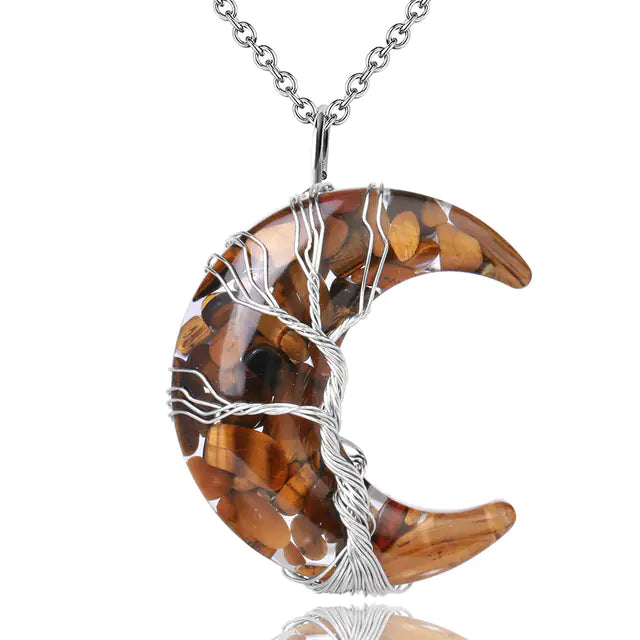 Tree of Life Moon Pendant