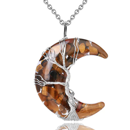 Tree of Life Moon Pendant
